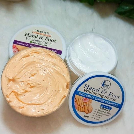 Hand and Feet Brighteing Cream + Scrub (Deal)