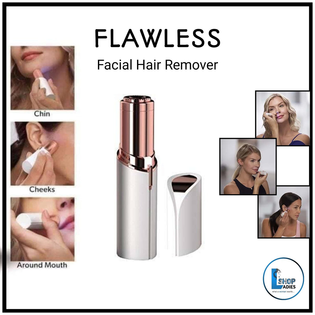 Flawless Facial Hair Remover Machine ( Charging / Battery )