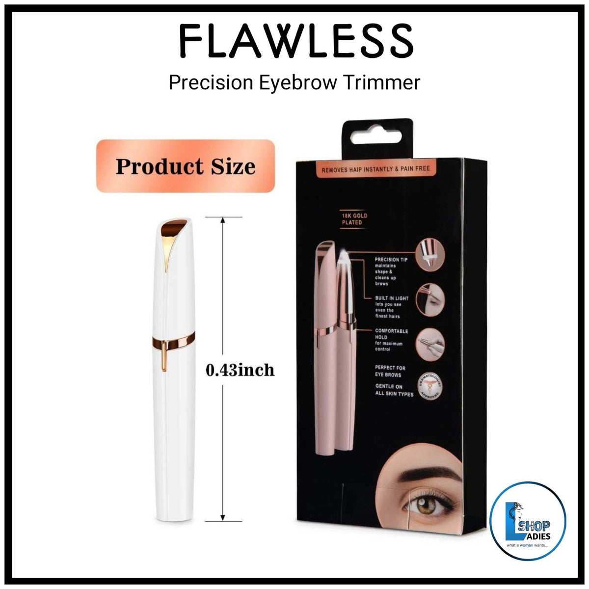 Flawless Eyebrow Trimmer & Epilator ( Charging machine)