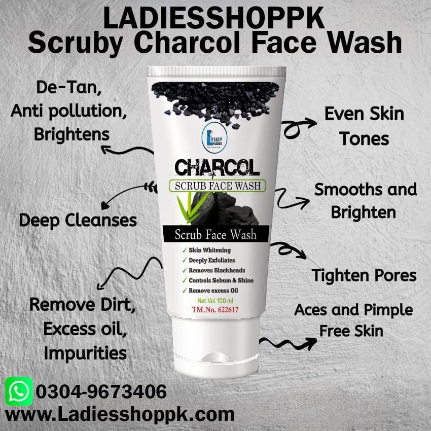 Charcol Face Wash by Ladiesshoppk - Best for Normal to Oily Skin 100ml