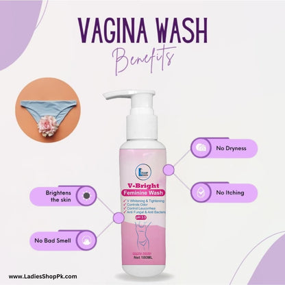 V Bright Feminine Wash By Ladiesshoppk - 130ml