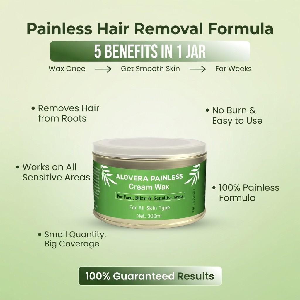 Alovera Creamy Painless Wax 300ml