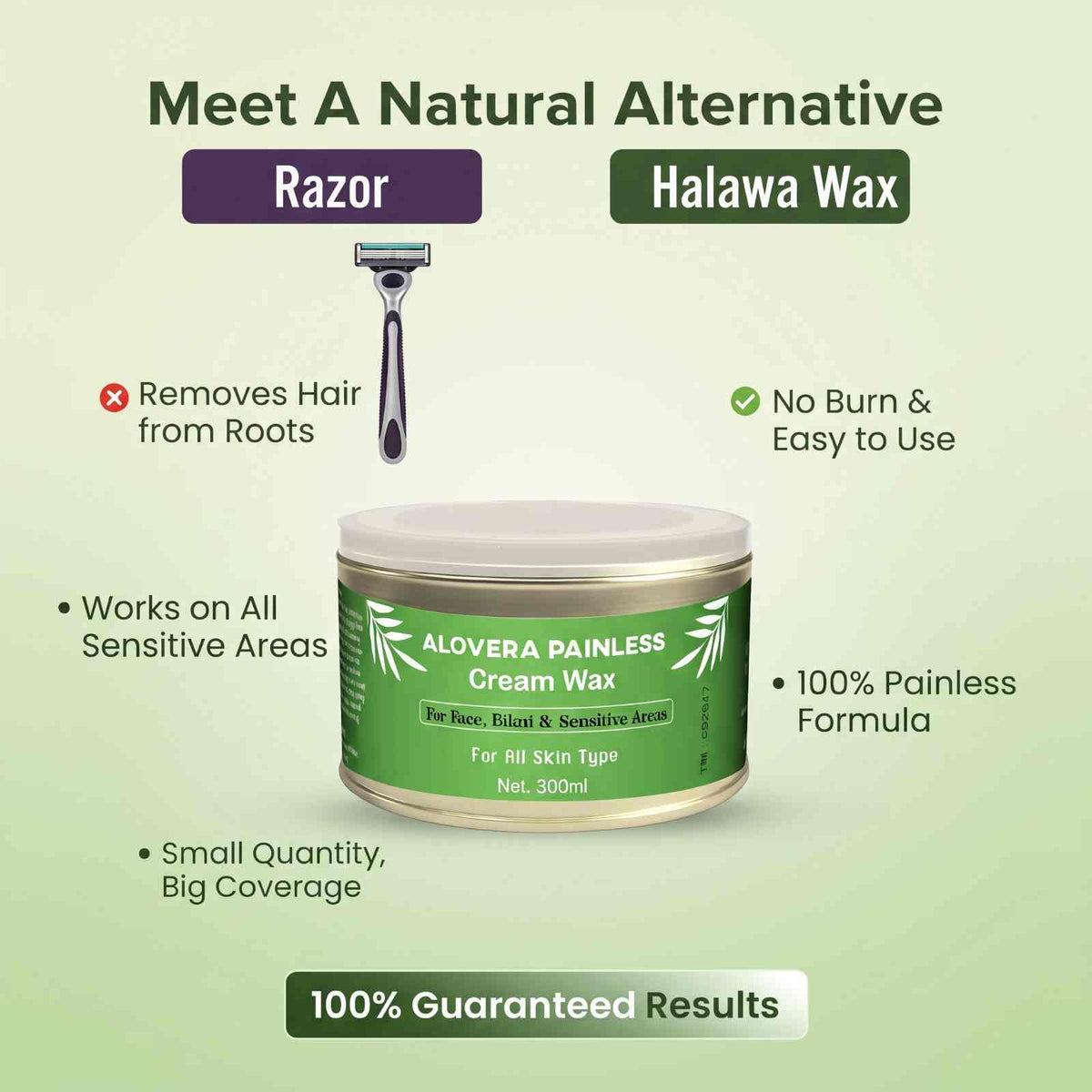 Alovera Creamy Painless Wax 300ml