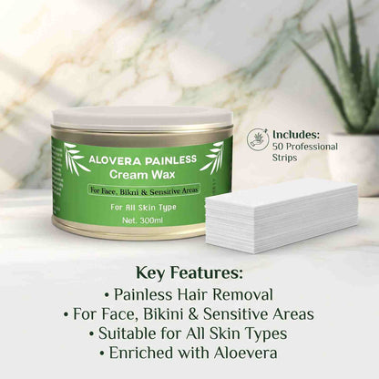 Alovera Creamy Painless Wax 300ml