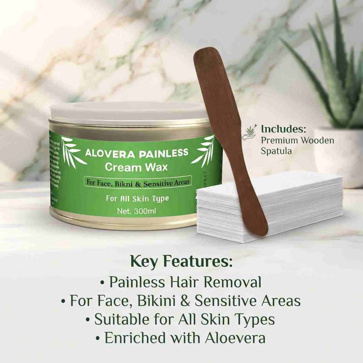 Alovera Creamy Painless Wax 300ml