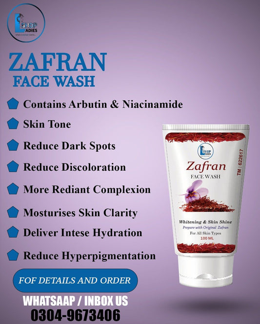 Zafran Face Wash By Ladiesshoppk - 100ml - For All Skin Type