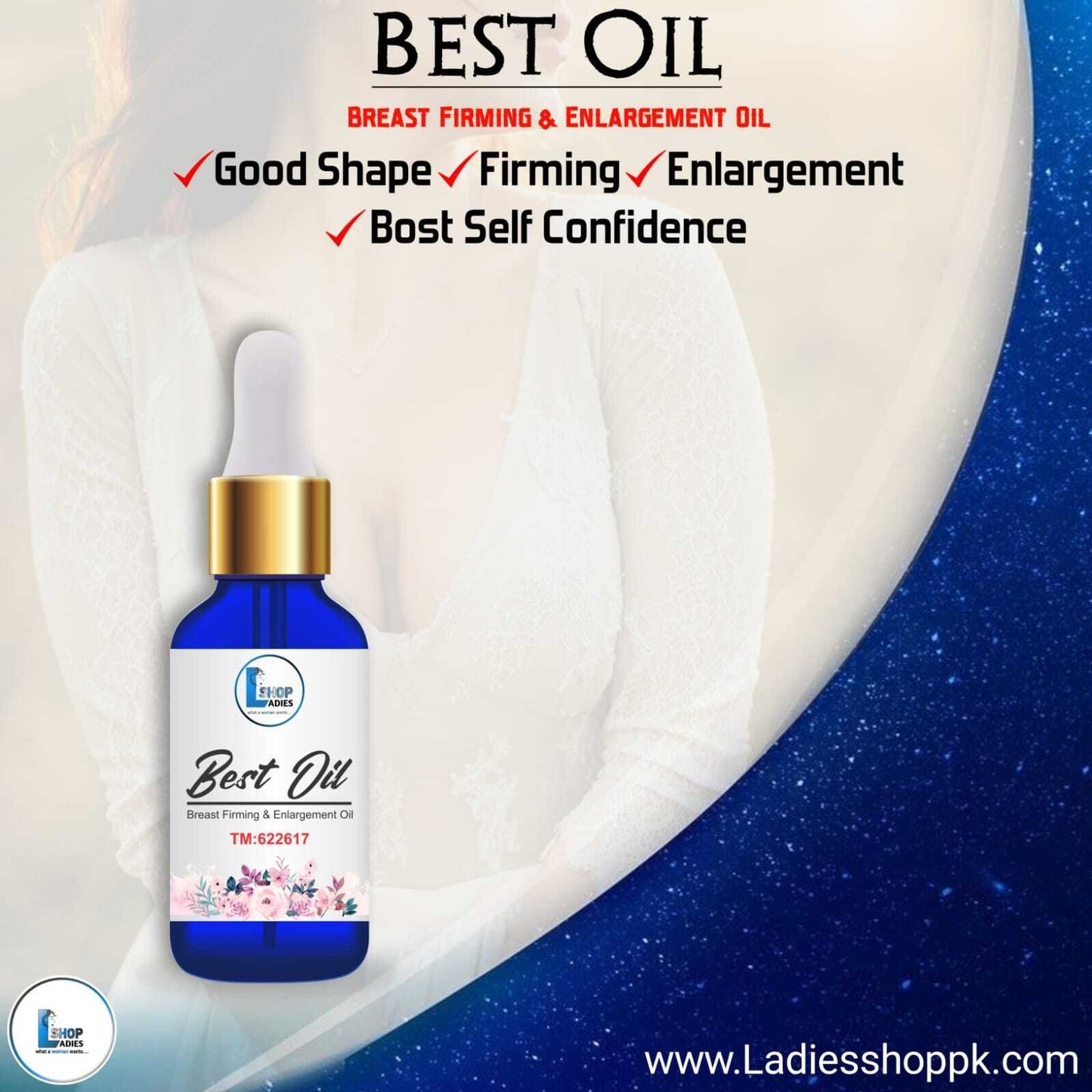 Breast Enlargement and Firming Oil by Ladiesshoppk 30ML