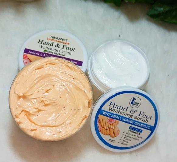 Hand and Feet Brighteing Cream +  Scrub (Deal)