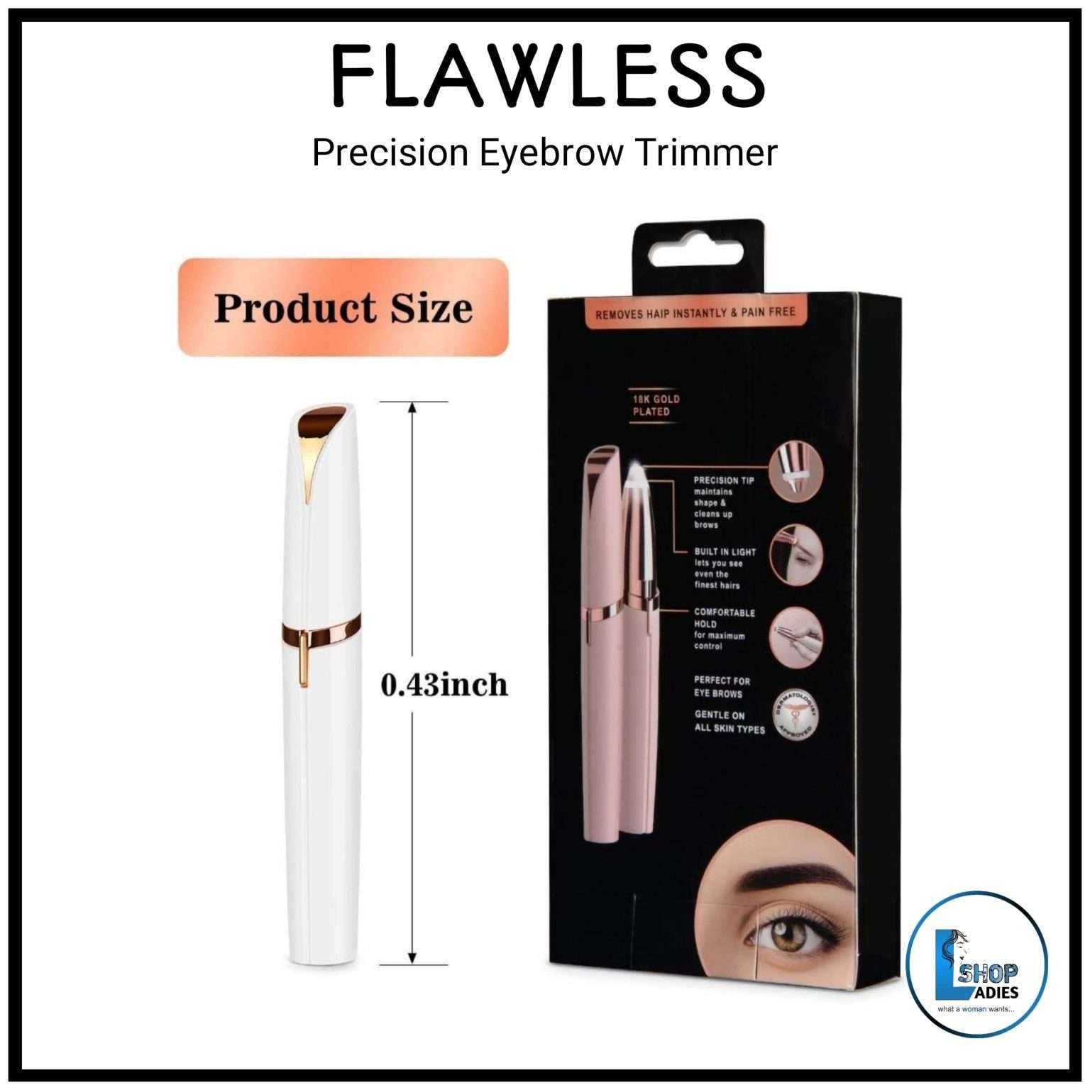 Flawless Eyebrow Trimmer & Epilator ( Charging machine) Ladies Shop