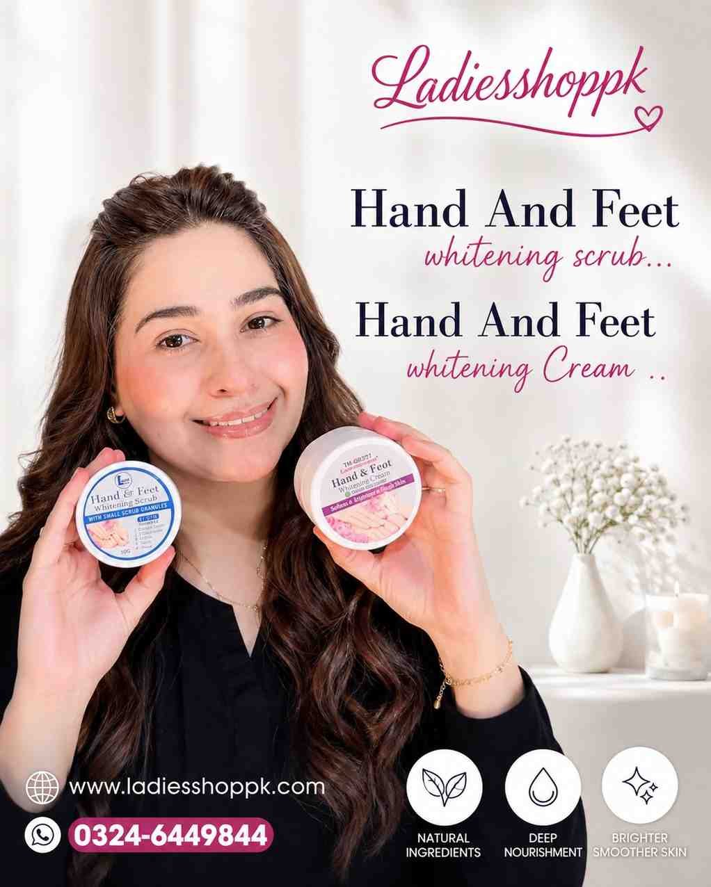 Hand and Feet Brighteing Cream +  Scrub (Deal)